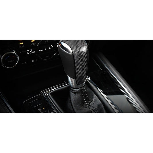 Carbon Fiber Gear Shift Knob Cover for Mazda CX-3 / CX-4 (alternate view 2)