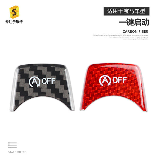 Rigid Carbon Fiber Auto Start-Stop Button Trim for BMW F30 - F33