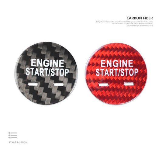 Real Carbon Fiber Push-Start Button Trim for Cadillac XTS