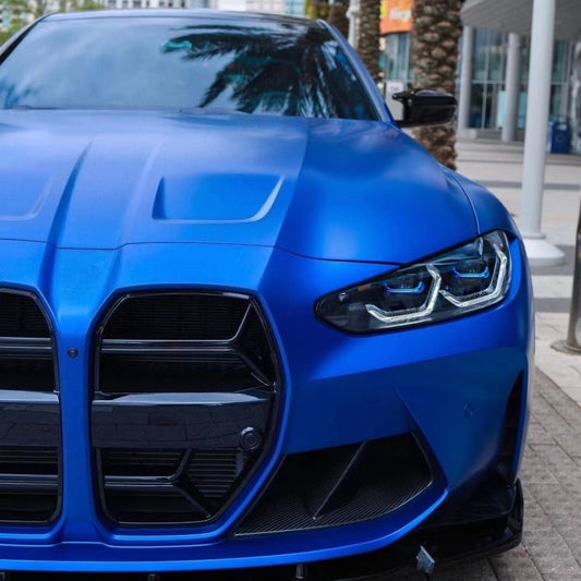 3×3 3K Twill Dry Carbon Fiber Front Bumper Vent Fog Light Frame Cover for BMW G80/G81 M3 & G82/G83 M4 2020-2026