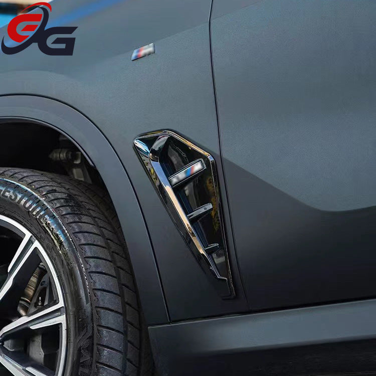 Glossy Black Car Stickers Fender for BMW X5 G05 2019-2023 Adhesive Version with Side Gills and Air Vents Body Kits Styling