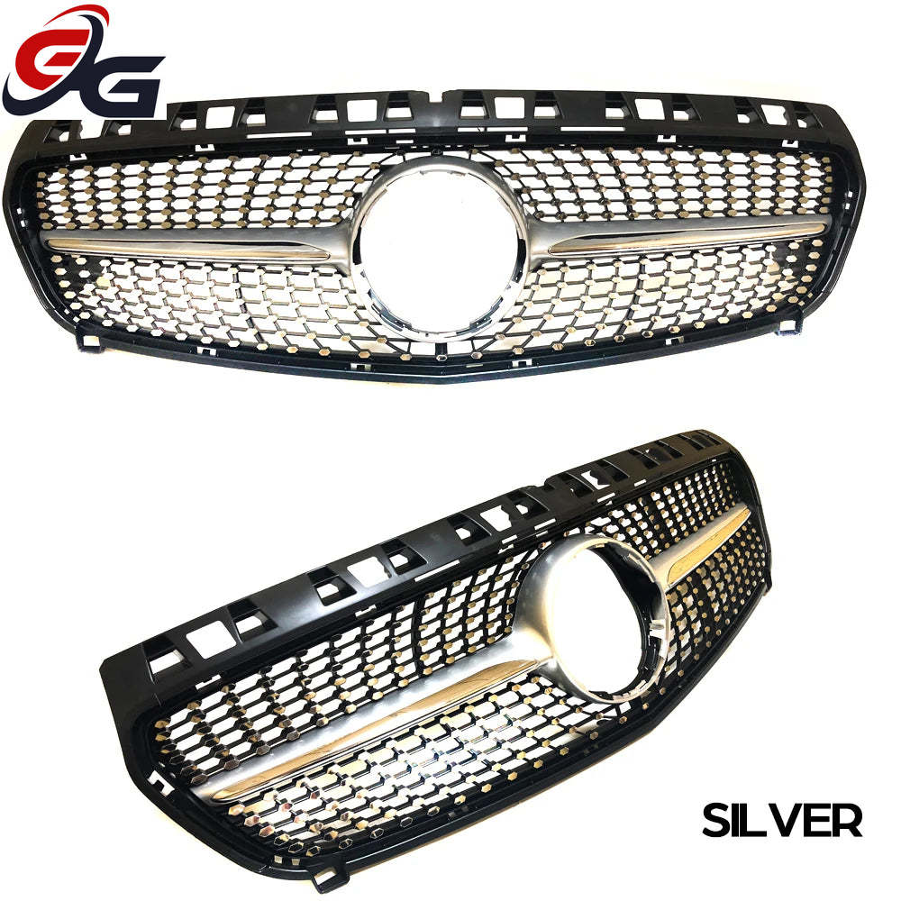 W176 Front Bumper Racing Grille Diamond for Mercedes Benz A Class Pre-facelift W176 2013 - 2015 A180 A200 A220 A250 Car Grills