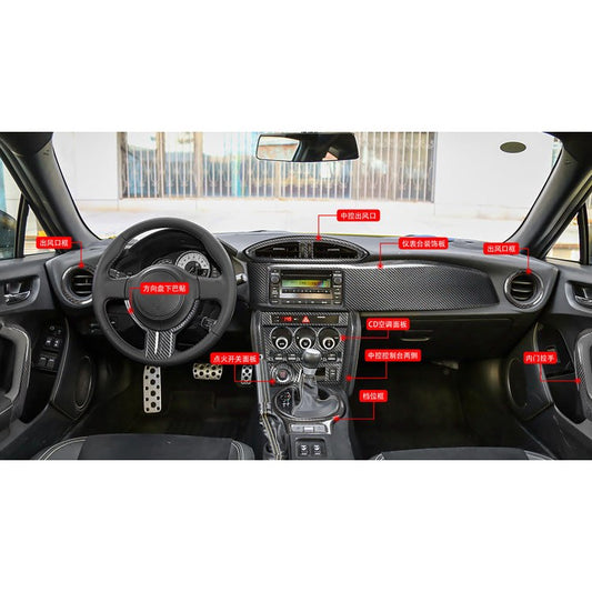 Carbon Fiber Decorative Trim Kit for Toyota 86 & Subaru BRZ (alternate view 2)