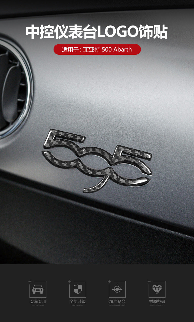 Real Carbon Fiber Dashboard Trim for Fiat 500 Abarth