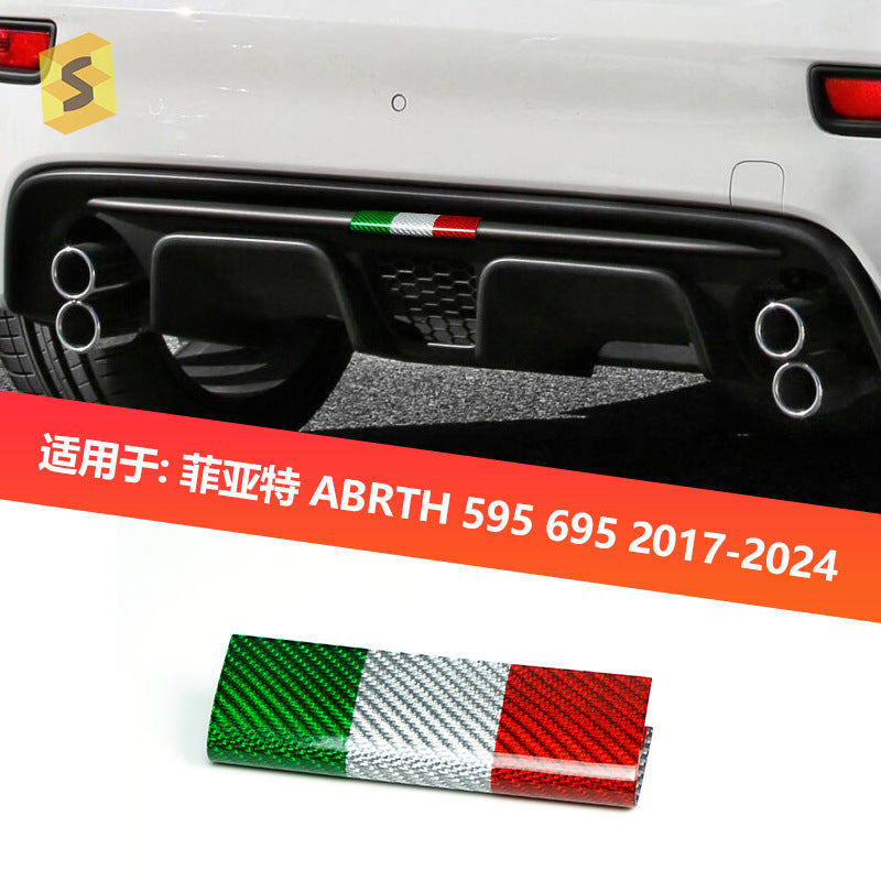Real Carbon Fiber Rear Bumper Lip Trim for Fiat Abarth 595