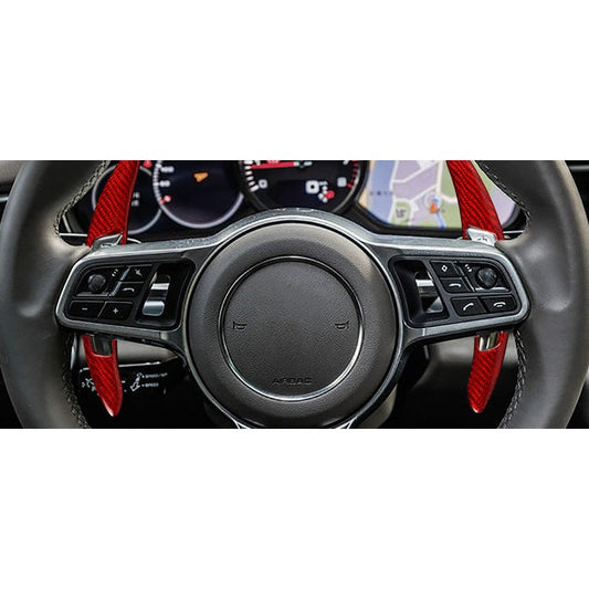 Carbon Fiber Steering Wheel Shift Paddle for Porsche 718 (alternate view 2)