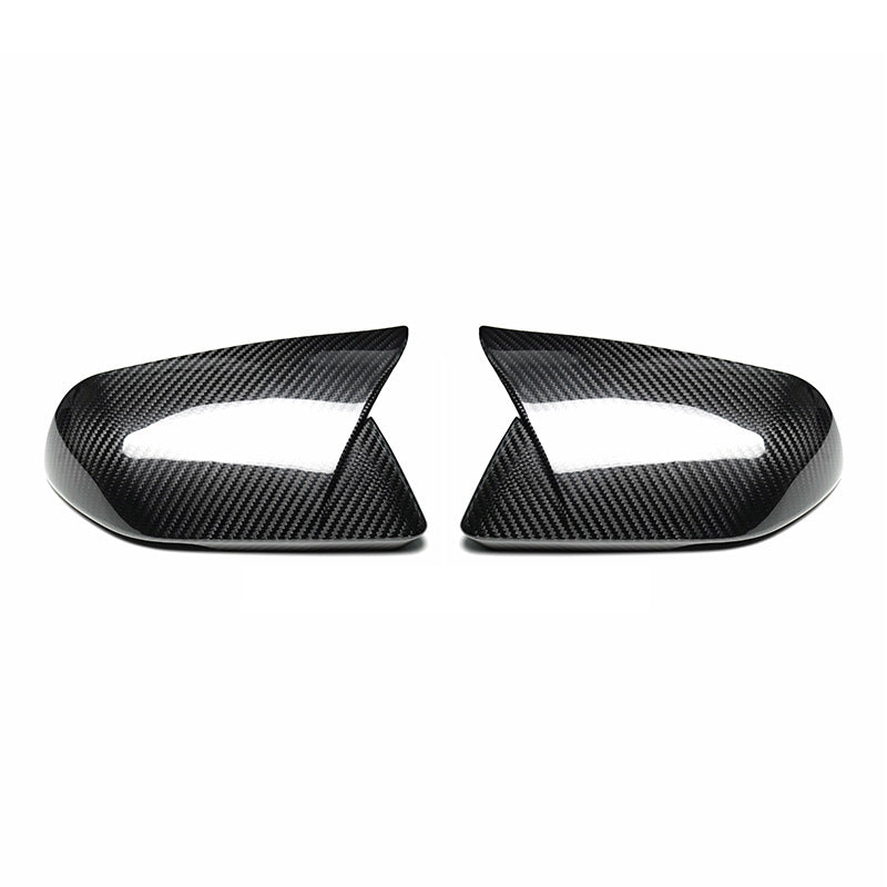 Real Carbon Fiber Side Mirror Cover (Horn-Style) for Ford Mustang (2015 - 2024, US-Spec)