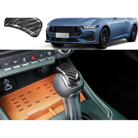 Carbon Fiber Gear Shift Knob Cover for Ford Mustang (2024)