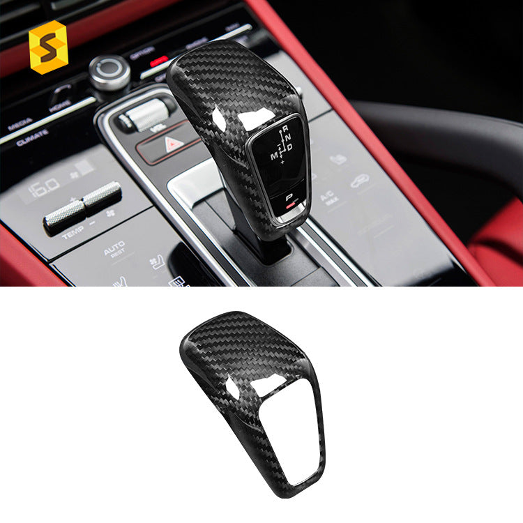 Real Carbon Fiber Gear Shift Knob Cover for Porsche Cayenne (New Models)