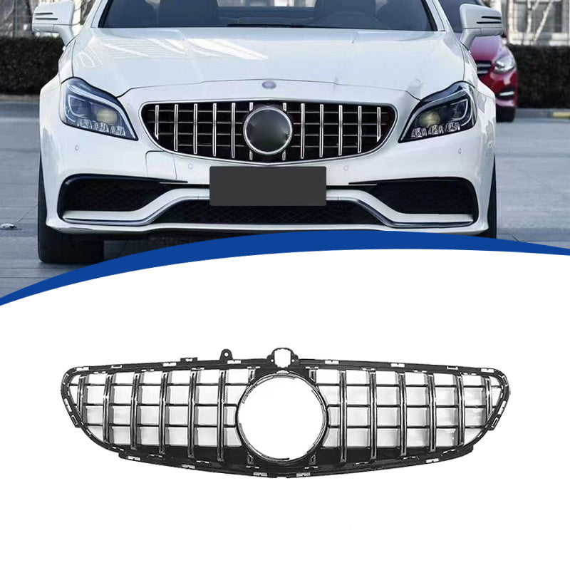 适用于2015-2018款W218真CLS63改装GT竖条款中网原车替换ABS材质