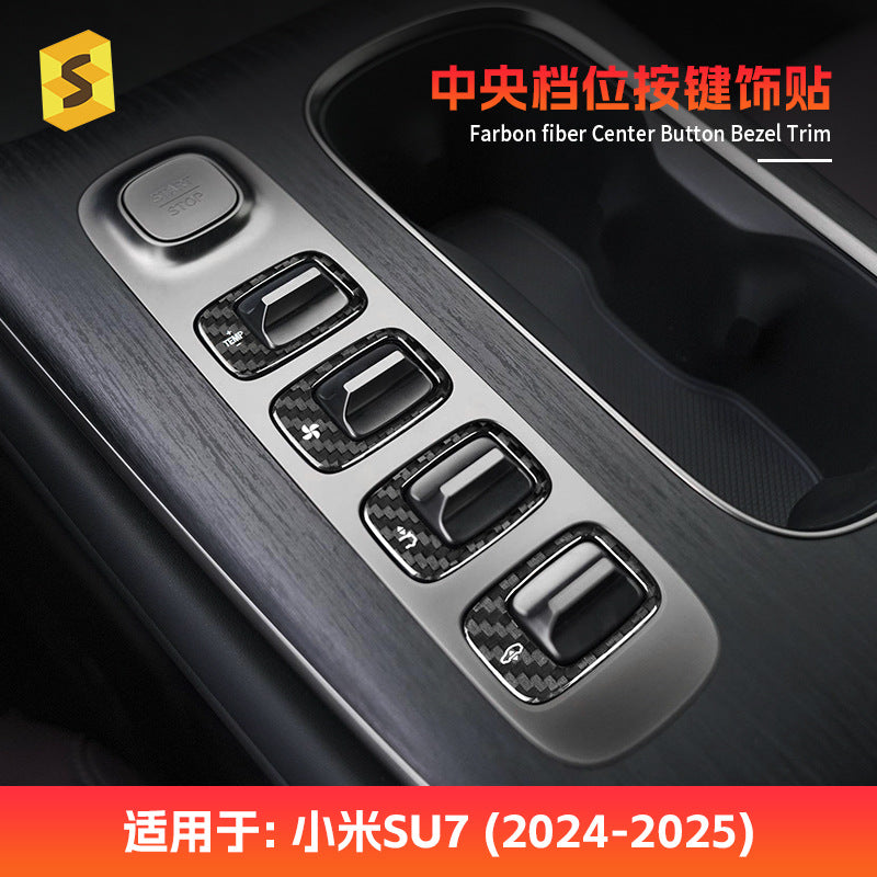 Real Carbon Fiber Center Console Trim for Xiaomi SU7