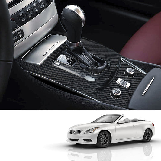 Real Carbon Fiber Gear Shift Panel Cover for Infiniti G37