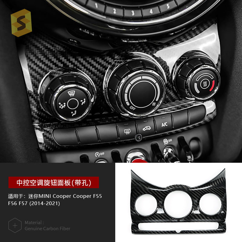 Real Carbon Fiber AC Knob Panel Trim for MINI Cooper F55 (2014 - 2021)