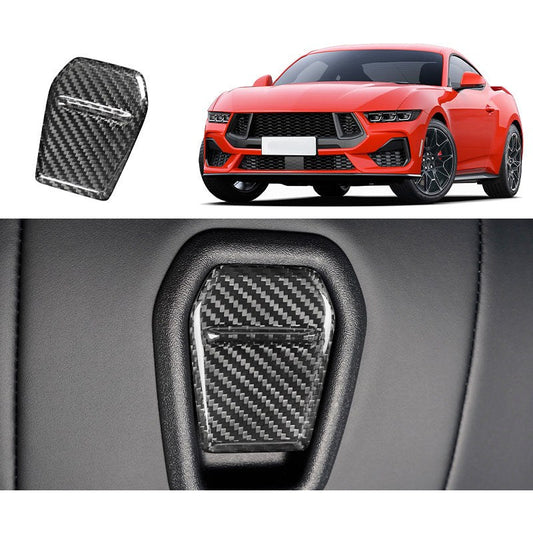 Real Carbon Fiber Seat Release Handle Trim for Ford