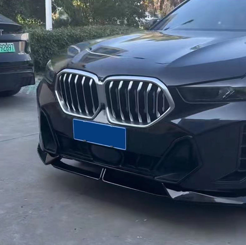 4-Section MP-Style Front Lip Spoiler for BMW X6 G06 (2023 - 2026), Glossy Black