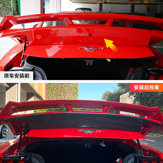 Real Carbon Fiber Trunk Lid Trim Cover for Ford / Ford Mustang (2024)