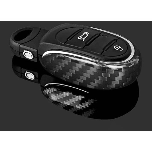 Real Carbon Fiber Key Cover Trim for MINI