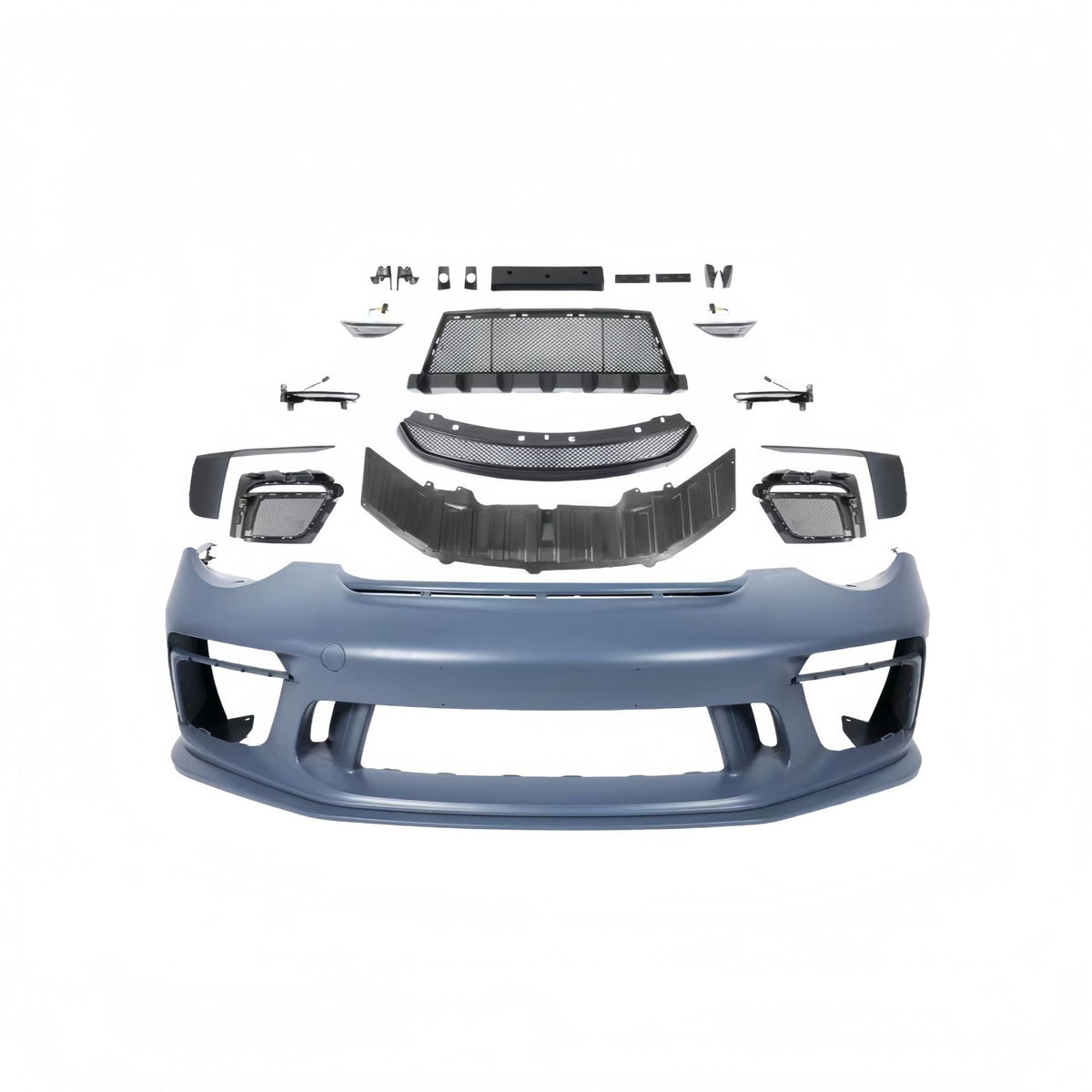 适用于保时捷997改装升级GT3注塑PP前杠总成LED前大灯老改新包围