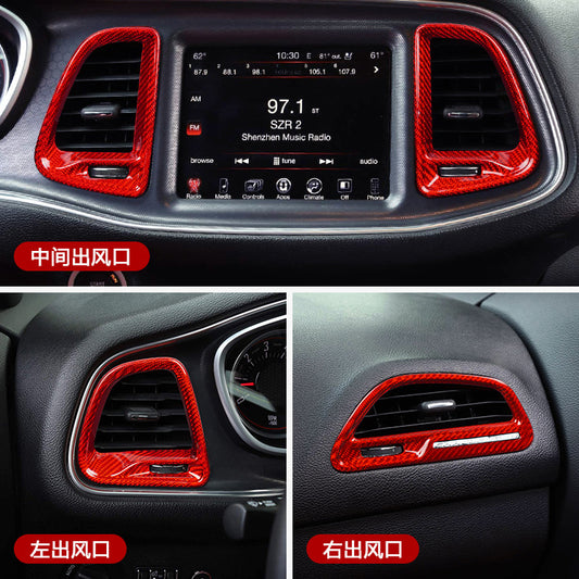 Carbon Fiber Air Vent Frame Trim for Dodge Challenger SRT