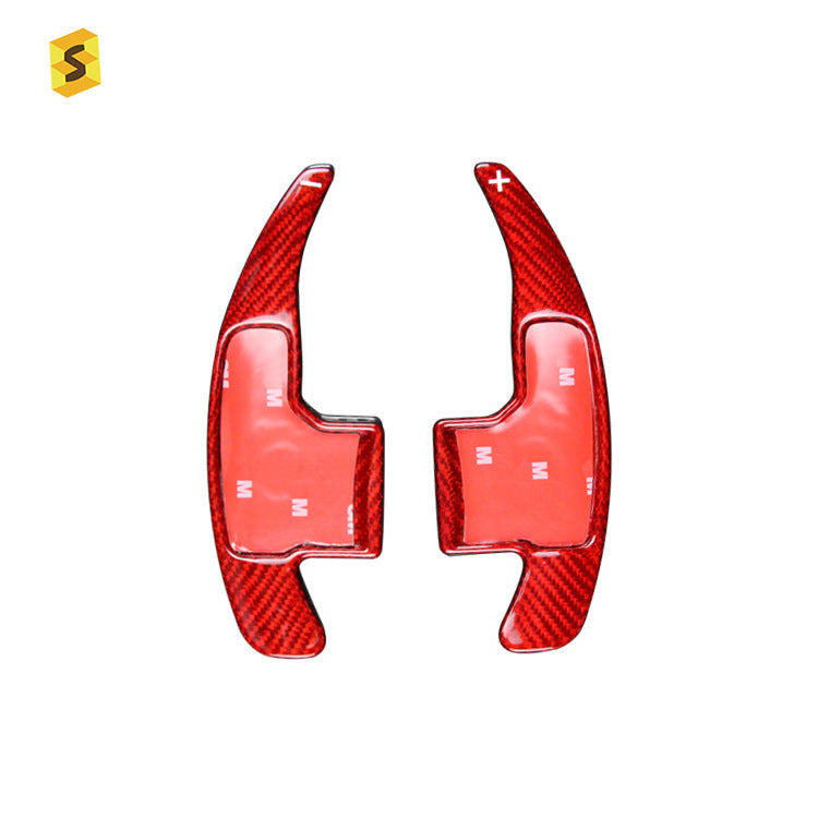Real Carbon Fiber Steering Wheel Shift Paddle Cover for Ford Mustang