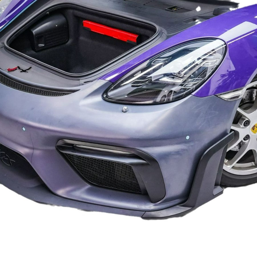 适用保时捷718GT4982GT4RS后唇尾翼侧风口前唇机盖GT4全包围