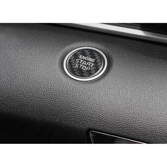 Real Carbon Fiber Push-Start Button Trim for Hyundai Elantra