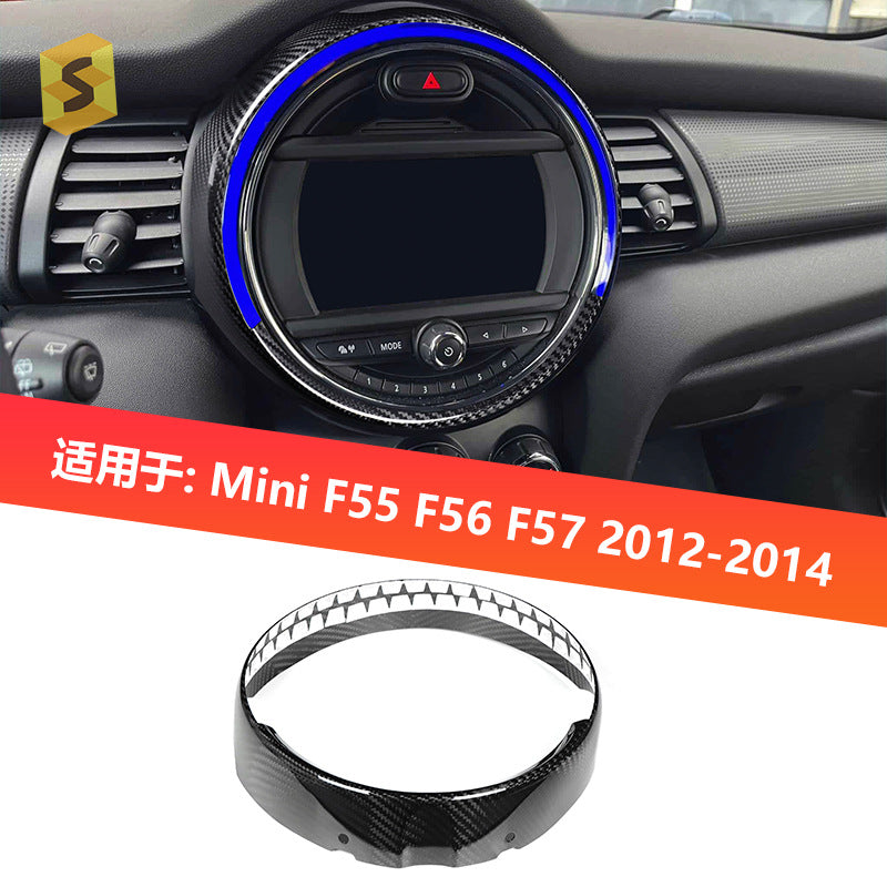 Real Carbon Fiber Navigation Screen Frame Trim for MINI F-Series (2014 - 2021)