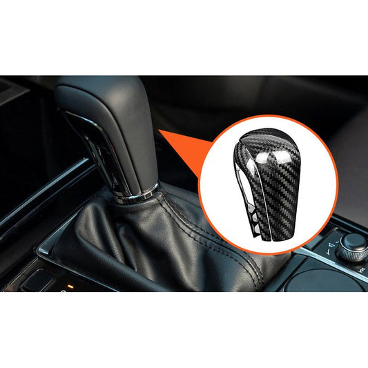 Real Carbon Fiber Gear Shift Knob Cover for Mazda 3