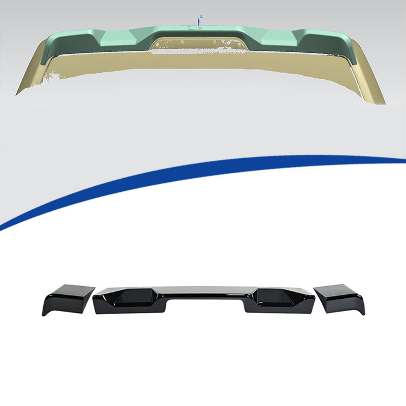 3-Section Roof Spoiler for Dodge Ram 1500 (2013 - 2018), Glossy Black