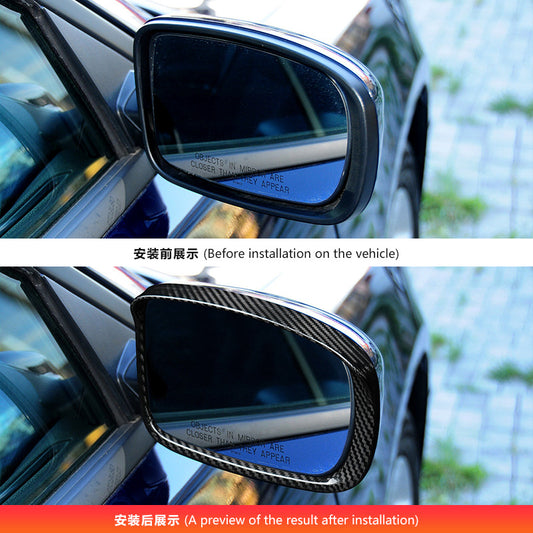 Real Carbon Fiber Side Mirror Front Frame Trim for Dodge Durango (2015 - 2023)