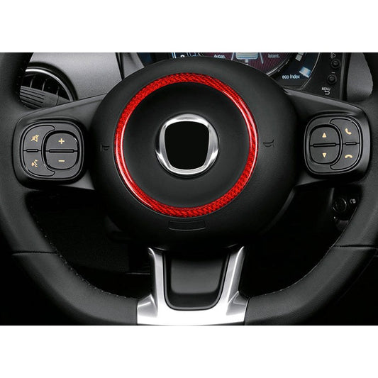 Carbon Fiber Steering Wheel Ring for Fiat 500 (2008-2026) (alternate view 2)