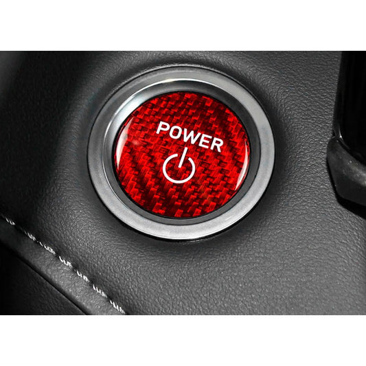 Carbon Fiber Push-Start Button Trim for Toyota Crown
