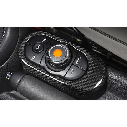 Real Carbon Fiber Multimedia Panel Frame Trim for MINI F55