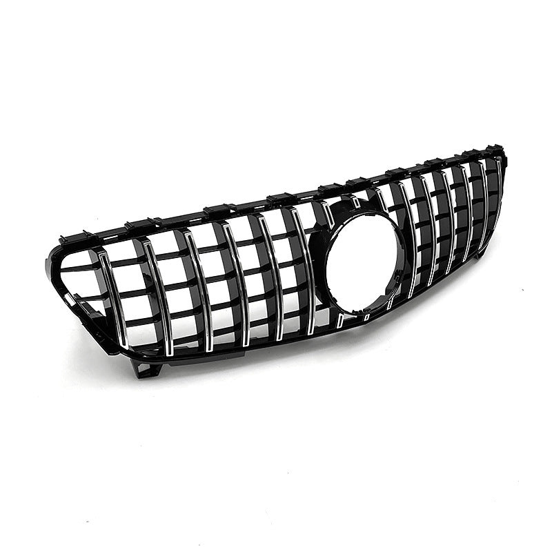 GT-Style Front Grille for Mercedes-Benz A-Class W176 (2016 - 2018), Glossy Black & Semi-Silver