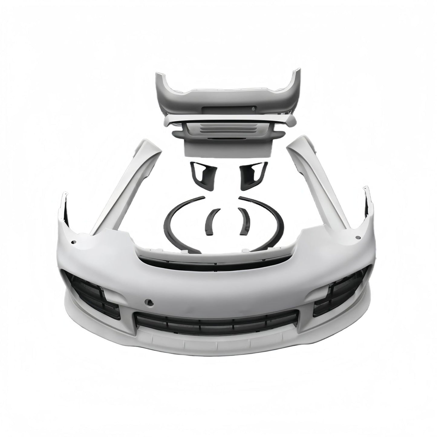 适用保时捷997 turbo改装升级GT2款大包围前杠后杠侧裙尾翼轮眉