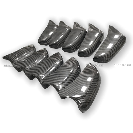 Dry Carbon Fiber Replacement Mirror Caps for BMW M5 F90 (RHD – Right-Hand Drive)