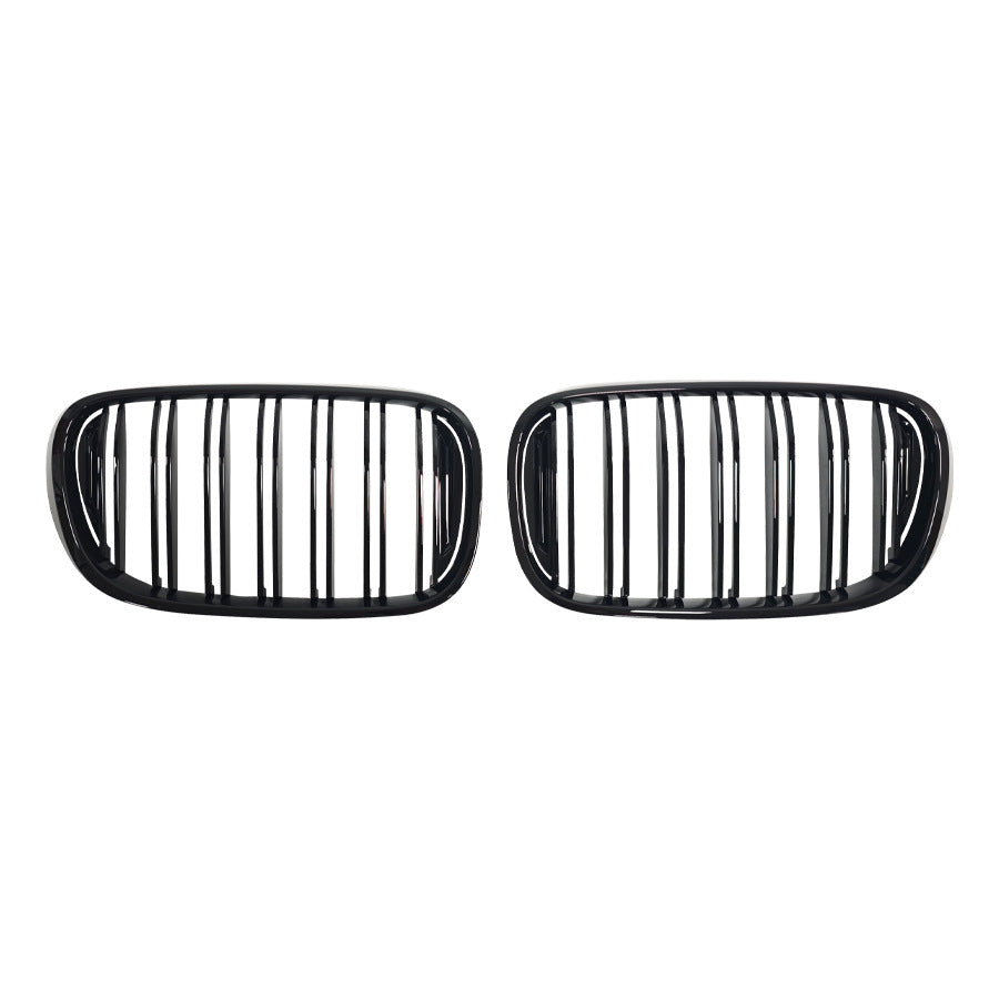 Double-Slat Front Grille for BMW 7 Series G11 G12 (2015 - 2018), Glossy Black