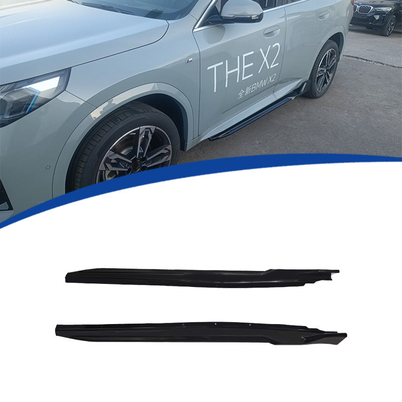 Blacked-Out Side Skirts for BMW X2 U10 (2023 - 2026), Glossy Black