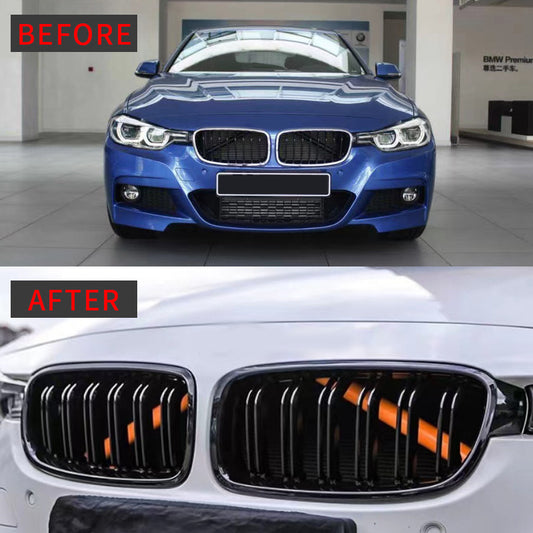 Double-Slat Front Grille for BMW 3 Series F30 (2013-2018) (alternate view 2)
