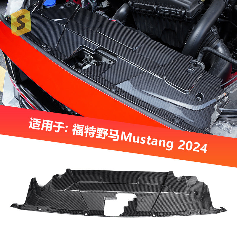 Real Carbon Fiber Engine Cover Panel Trim for Ford / Ford Mustang (2024)