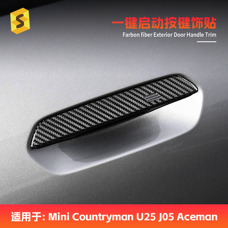 Real Carbon Fiber Exterior Door Handle Cover for MINI (Electric / New Models)