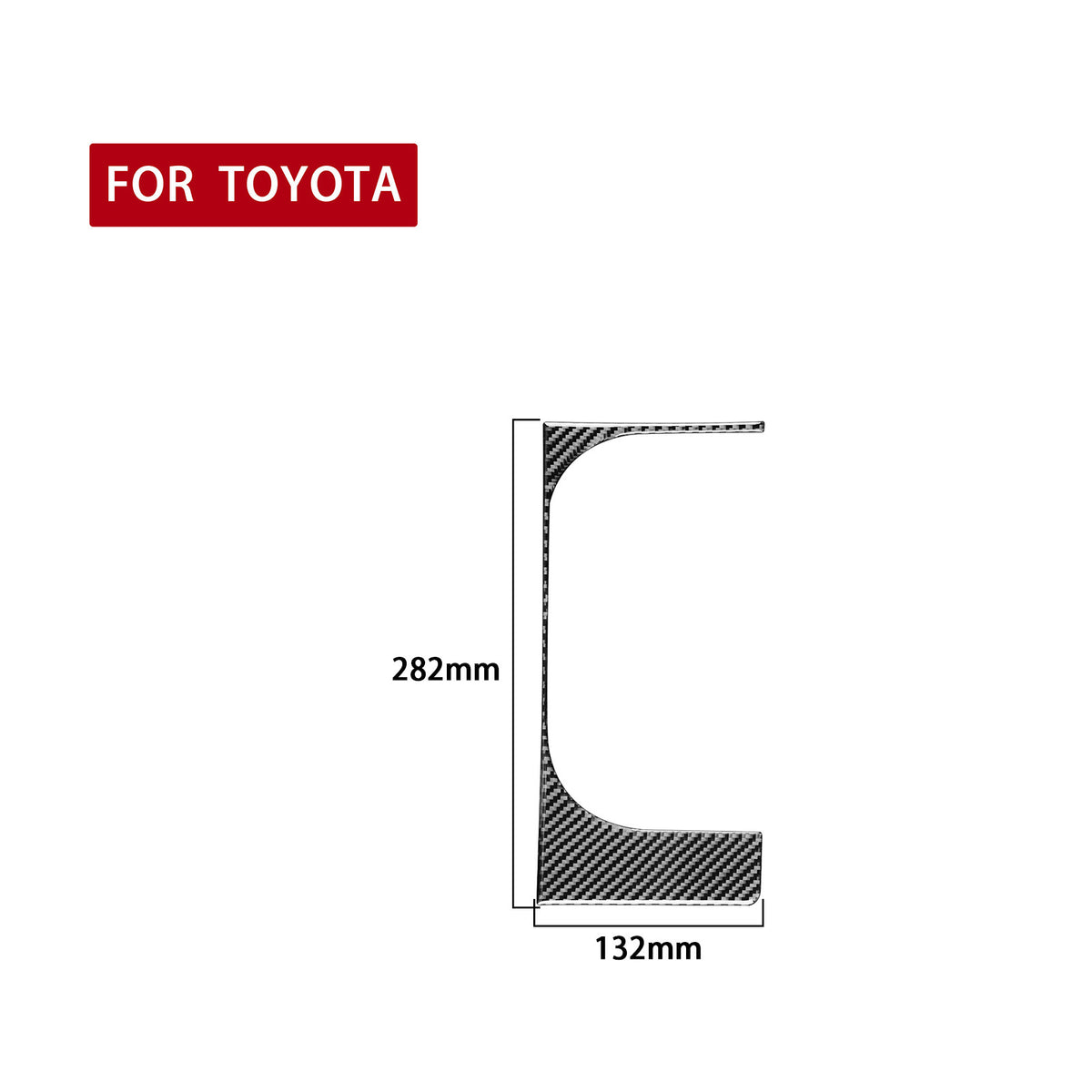 1PC Prepreg Dry Carbon 3*3 3K Carbon Fiber Interior Cup Holder Frame Overlay Trim for Toyota Tundra XK50 Facelift (2014-2021)