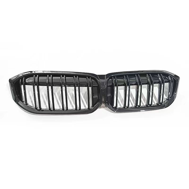 Double-Slat Front Grille for BMW 3 Series G20 (2023 - 2026), Glossy Black