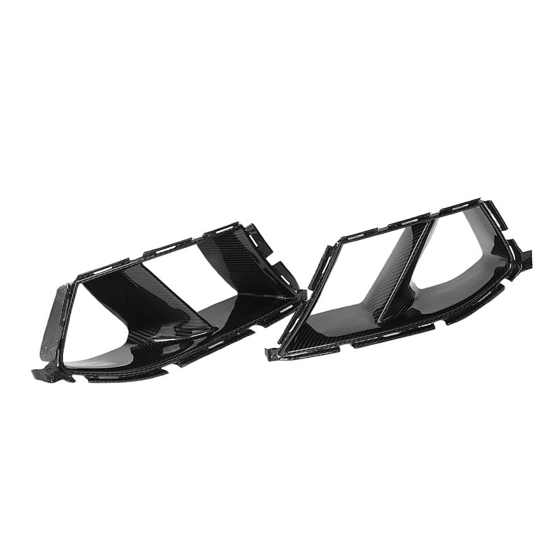3×3 3K Twill Dry Carbon Fiber Front Bumper Vent Fog Light Frame Cover for BMW G80/G81 M3 & G82/G83 M4 2020-2026