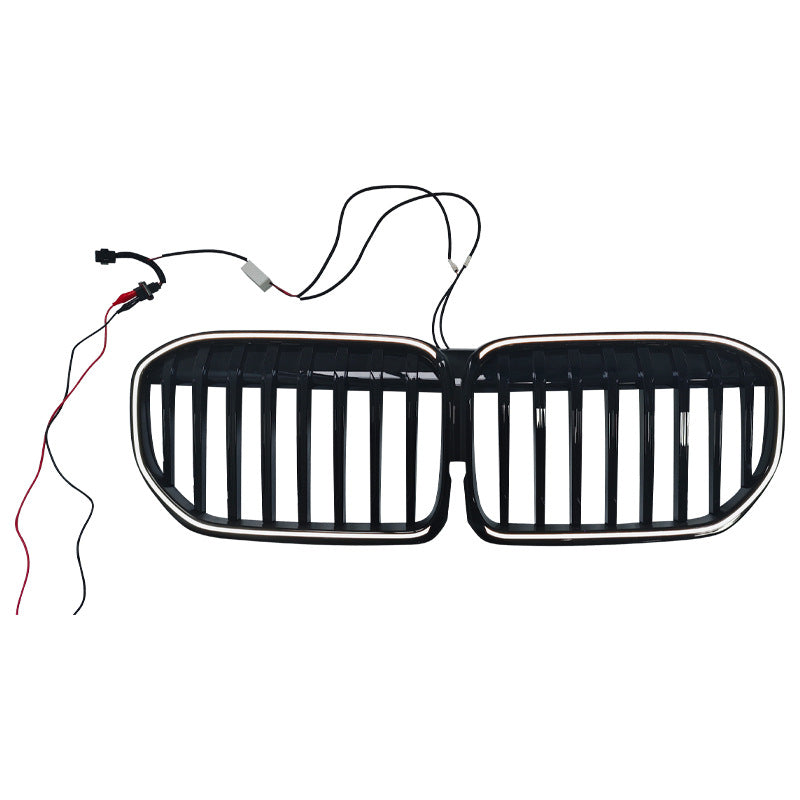 LED Illuminated Single-Slat Front Grille for BMW 7 Series G12 (2019 - 2022), Glossy Black