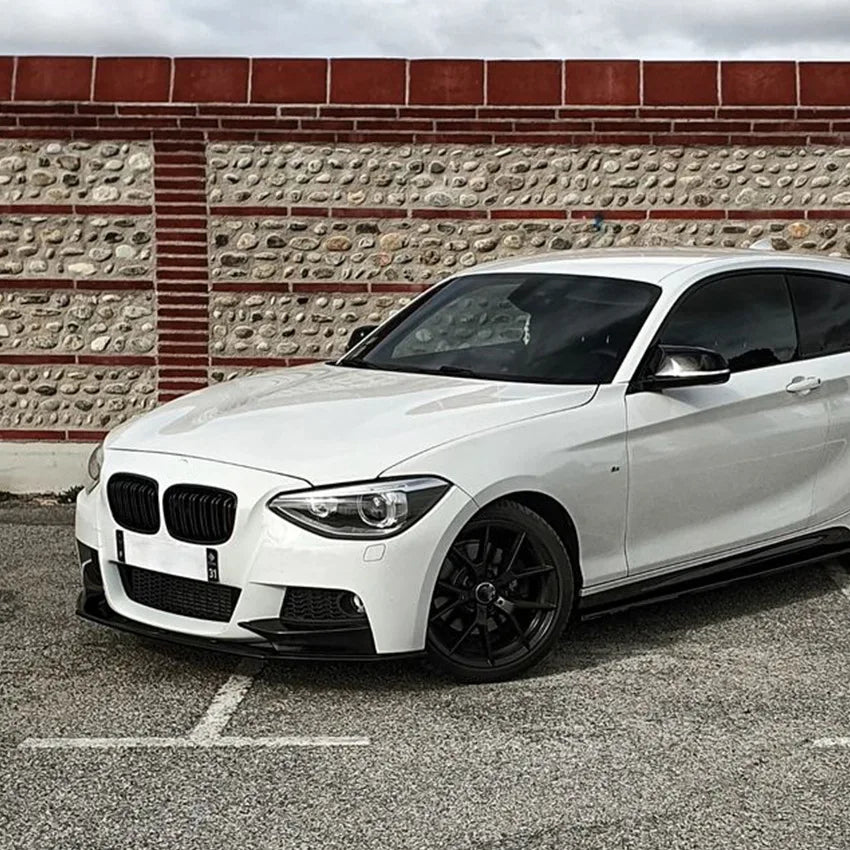 Car Splitter Front Bumper Lip Spoiler Body Kit for BMW 1 Series F20 F21 Pre-Facelift M Sport Style 2012-2014 Canard Cover Trim