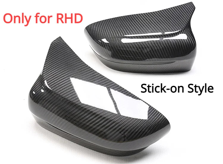 2pcs Real Carbon Fiber Side Rearview Mirror Cap Cover Trim for BMW F90 F91 F92 M5 M8 17-23 Rear View Mirror Covers Accessories