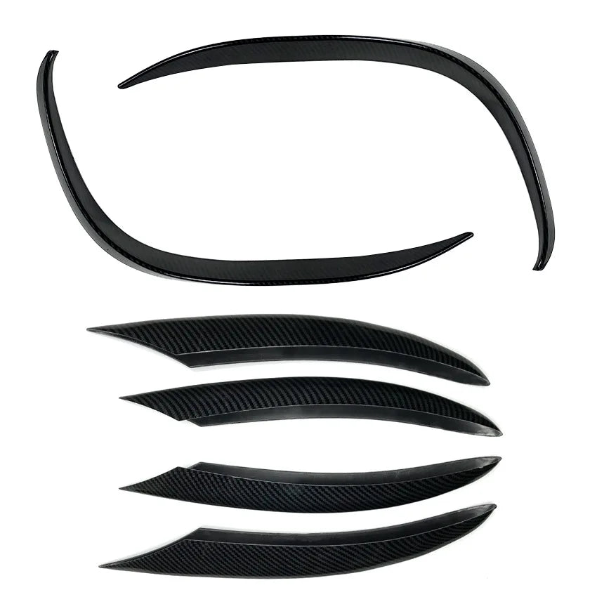Car Front Bumper Spoiler Cover Fog Light Splitter Air Intake Grille Trim For Mercedes Benz C Class W205 AMG C200 C260 2019-2021