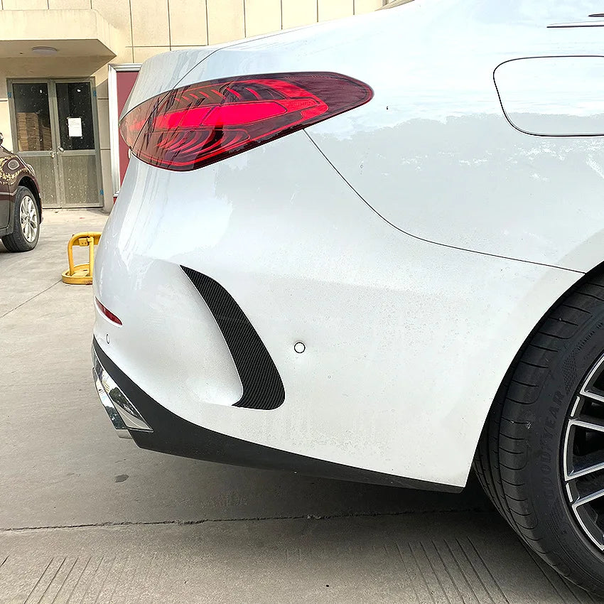 2PCS Rear Bumper Splitters For Mercedes Benz C Class W206 C200 C260 C300 2022+ AMG Air Vent Trim Spoiler Canards Splitter Lip
