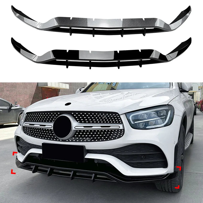 Front Bumper Lip Spoiler Splitter Body Kit Guards For Mercedes Benz GLC Class X253 GLC200 260 300 2020-2022 AMG Car Accessories